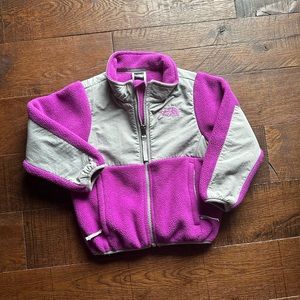 The North Face Toddler Denali Fleece Jacket Purple Gray 2T